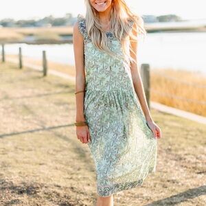 NWT Gorgeous Victoria Dunn Dusty Jade dress